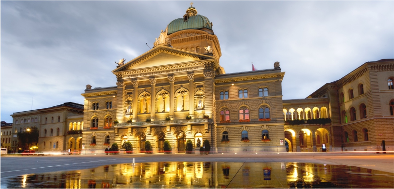 Lichtshow Bundeshaus Bern